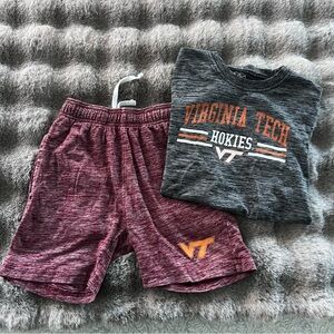 Virginia Tech Hokies T-Shirt and Shorts Set boys size 6